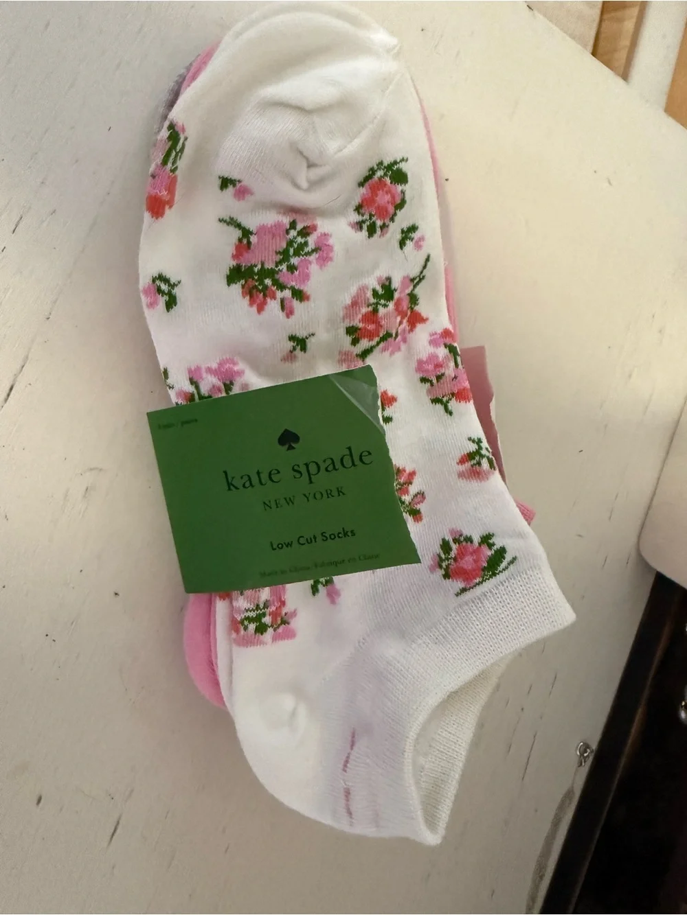 Kate spade 3 pack low socks brand new